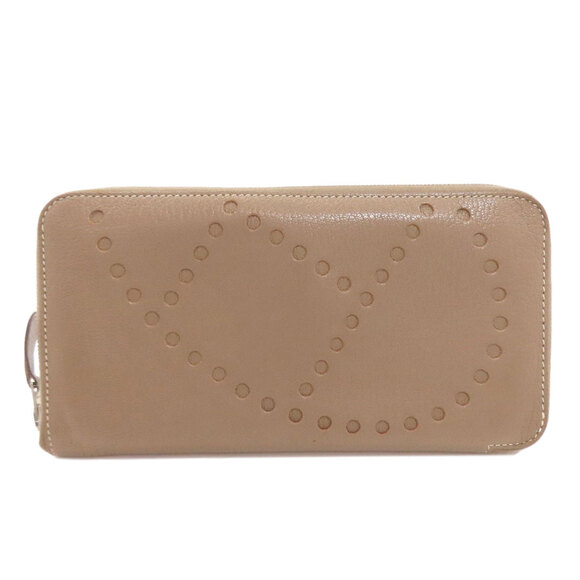 HERMES Accessories - Hermes Evelyn Azap Long Etoupe Silver Hardware Wallet Chevre Women's HERMES